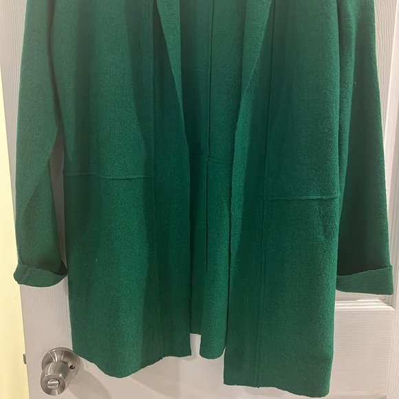 TAHARI Green Cardigan with Pockets - Picture 2 of 8